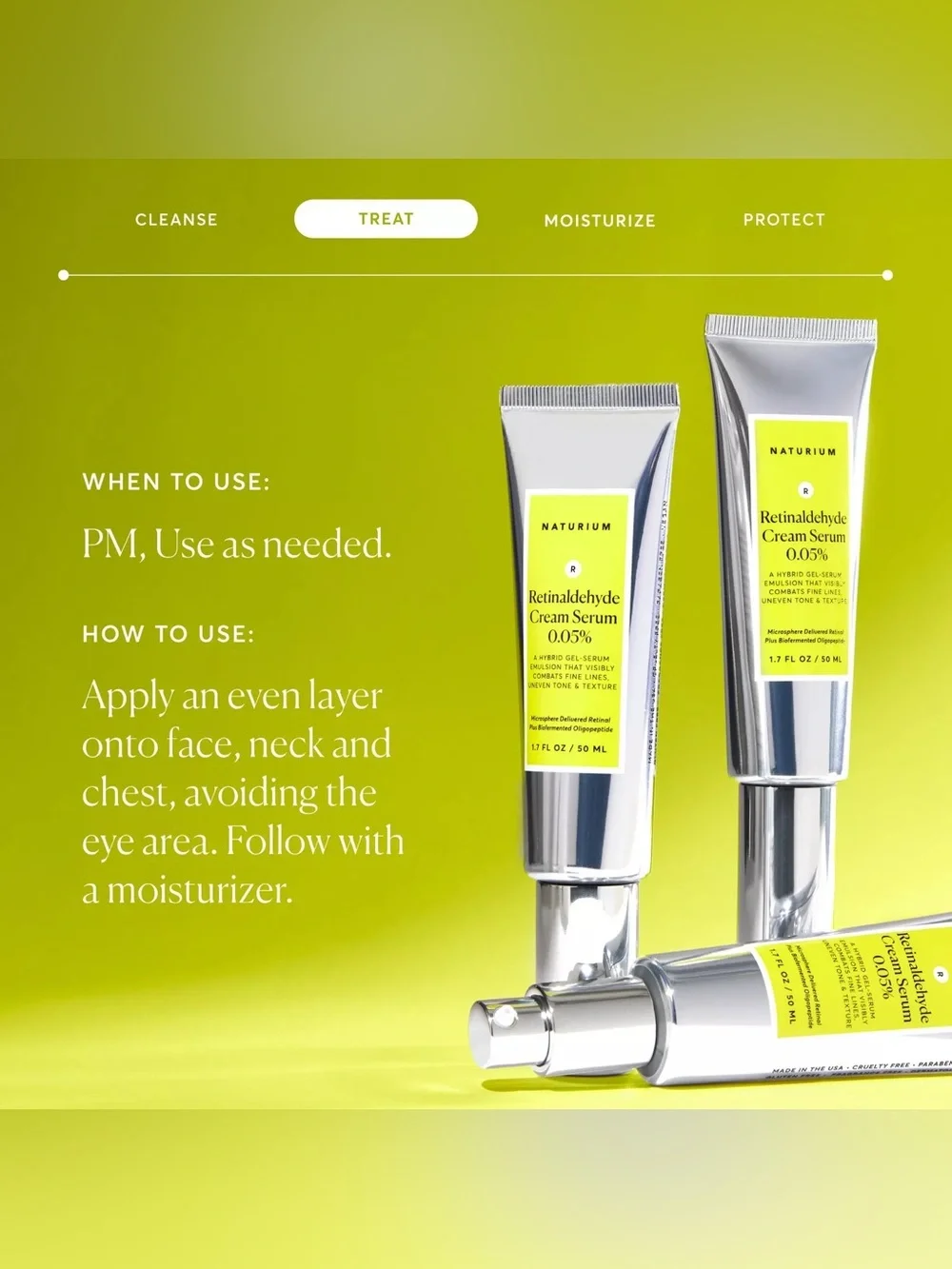 Naturium Retinaldehyde Cream Serum 0.05%, NEW